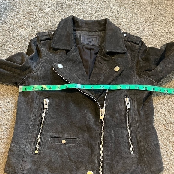 SL8 blank nyc gray suede leather moto jacket women’s xsmall - Picture 10 of 10